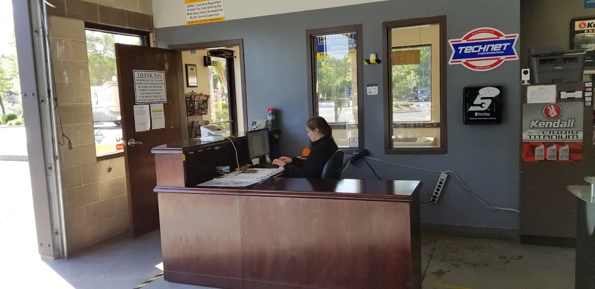 The front office and service counter at Liberty Auto Repairs & Services